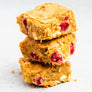 Raspberry & White Chocolate Blondie